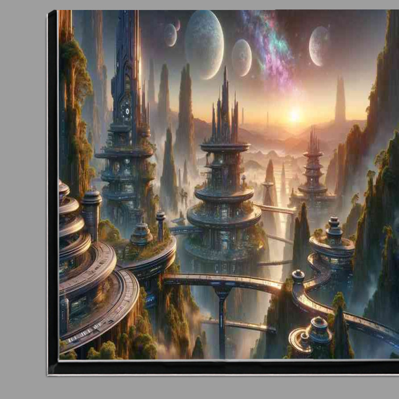 Buy Di-Bond : (A fantasy planet The scene depicts an alien city at dawn)