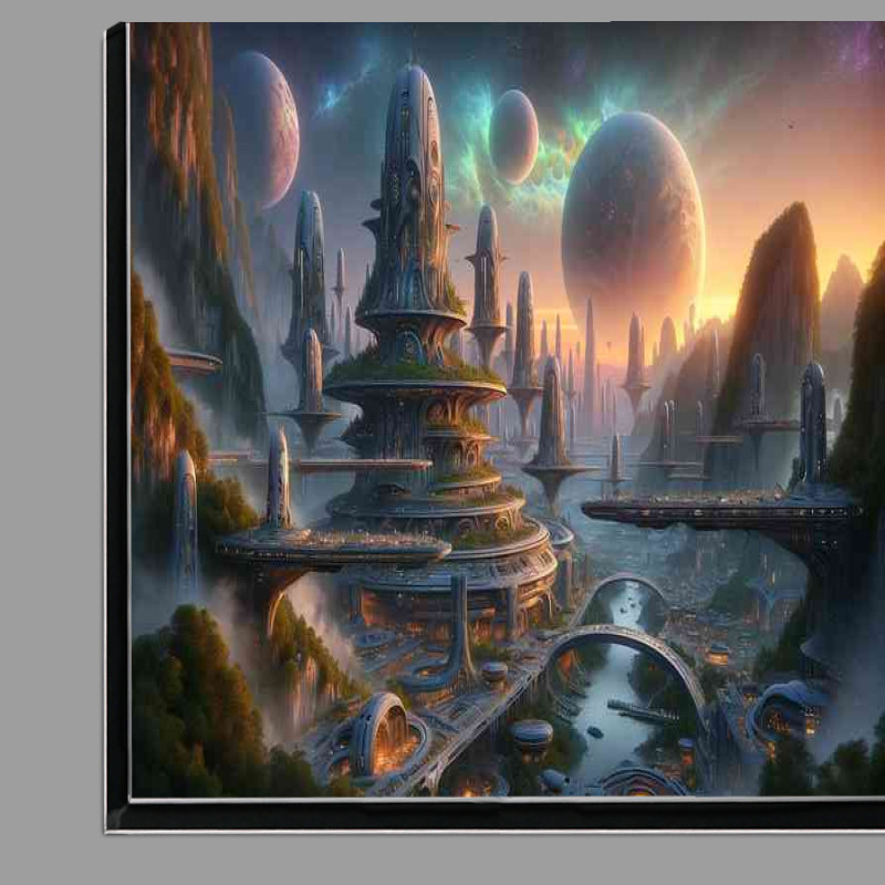 Buy Di-Bond : (A fantasy planet The scene depicts an alien city at dawn one)