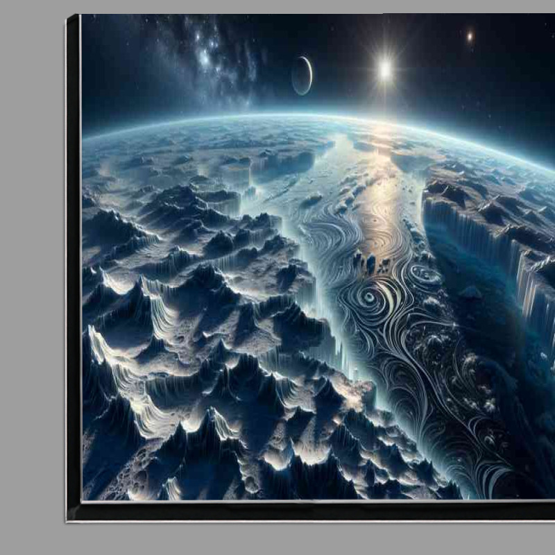Buy Di-Bond : (A magnificent view from space of a fantasy planet's polar region)