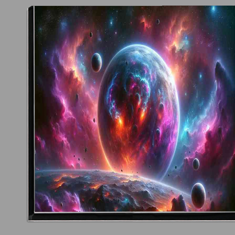 Buy Di-Bond : (A space fantasy planet surrounded by a colorful nebula)