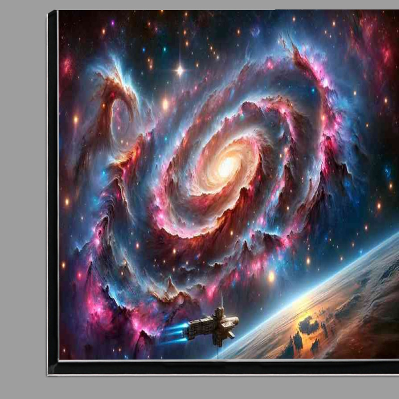 Buy Di-Bond : (A view of a fantasy galaxy from space spiral)