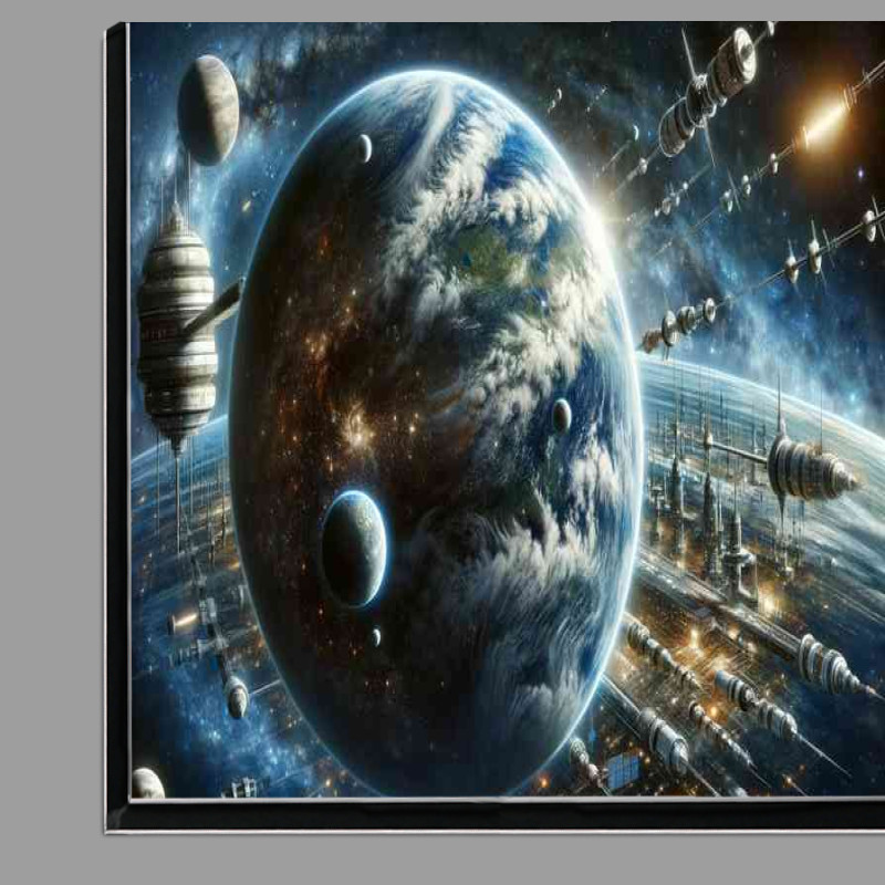 Buy Di-Bond : (A view of a fantasy planet from low orbit in space)