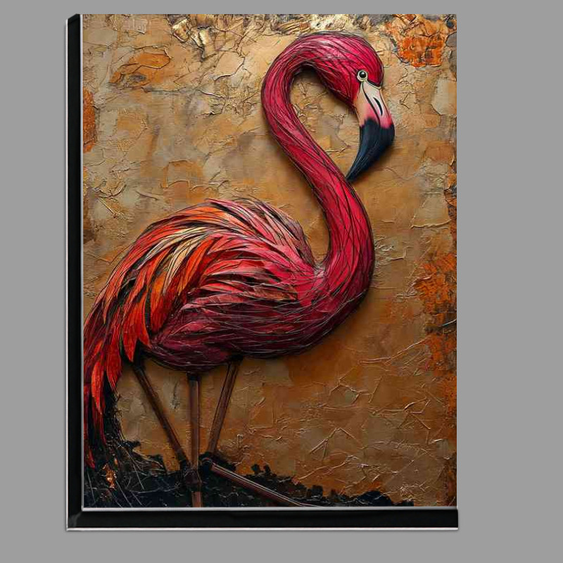 Buy Di-Bond : (Flamingo on a brown backgroud)