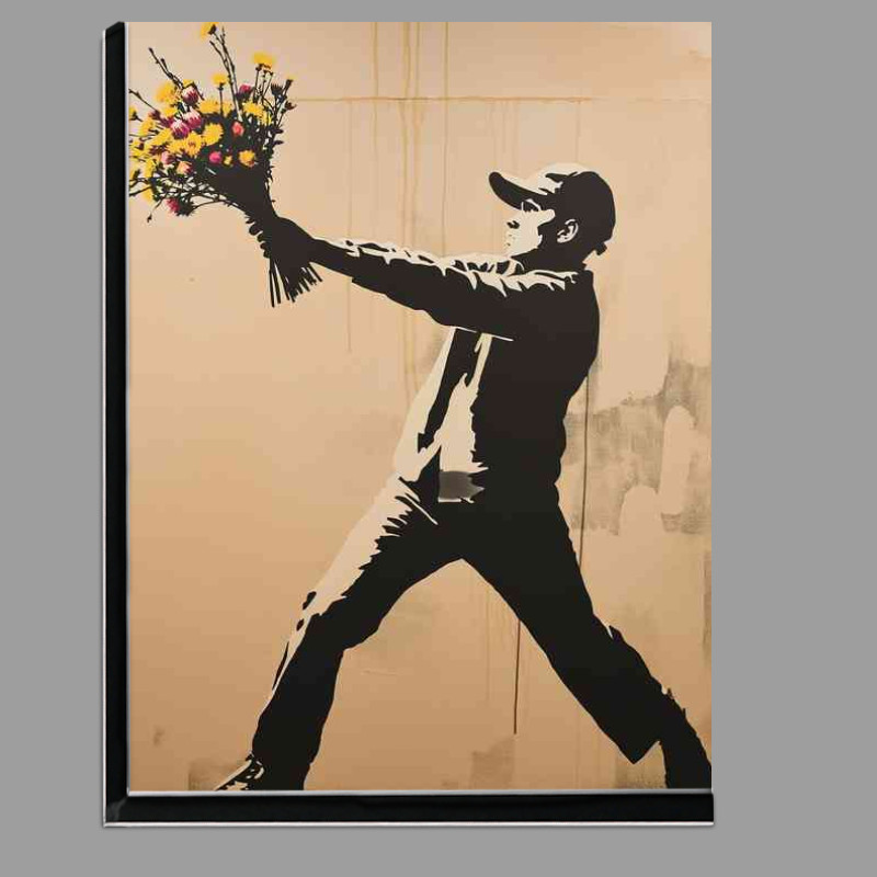 Buy Di-Bond : (Flower boy in the style of Banksy)