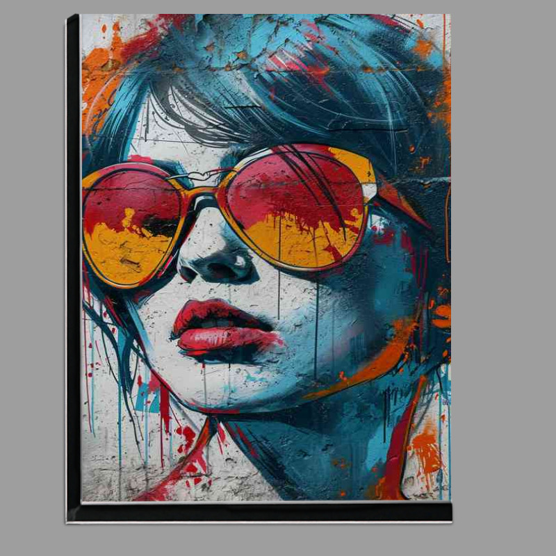 Buy Di-Bond : (Girl in a pop art style with glasses)