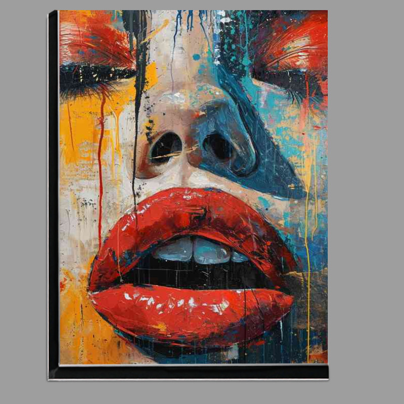 Buy Di-Bond : (Good vibes lady art with red lipstick)