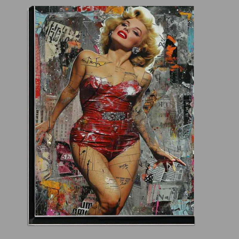 Buy Di-Bond : (Marilyn monroe with various graphics street art)