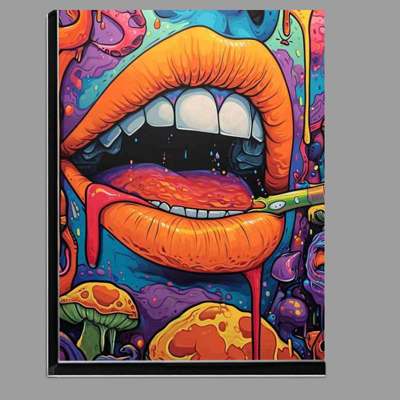 Buy Di-Bond : (Mural with and orange lips)