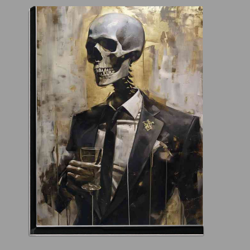 Buy Di-Bond : (Skeleton in a suit holding a glass)
