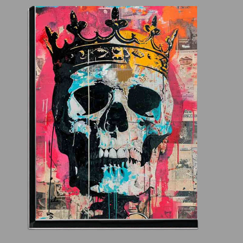 Buy Di-Bond : (Skull with a crown on a piece of colored paper)