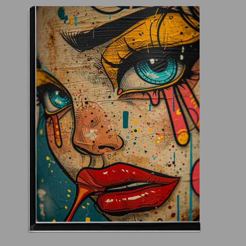 Buy Di-Bond : (Urban art lady with big eyes)