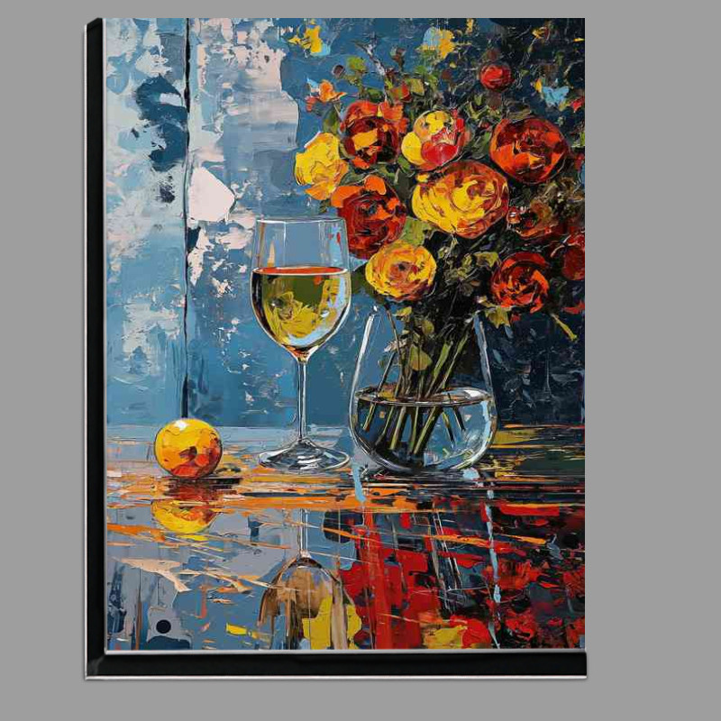 Buy Di-Bond : (Wine and flowers painted art)