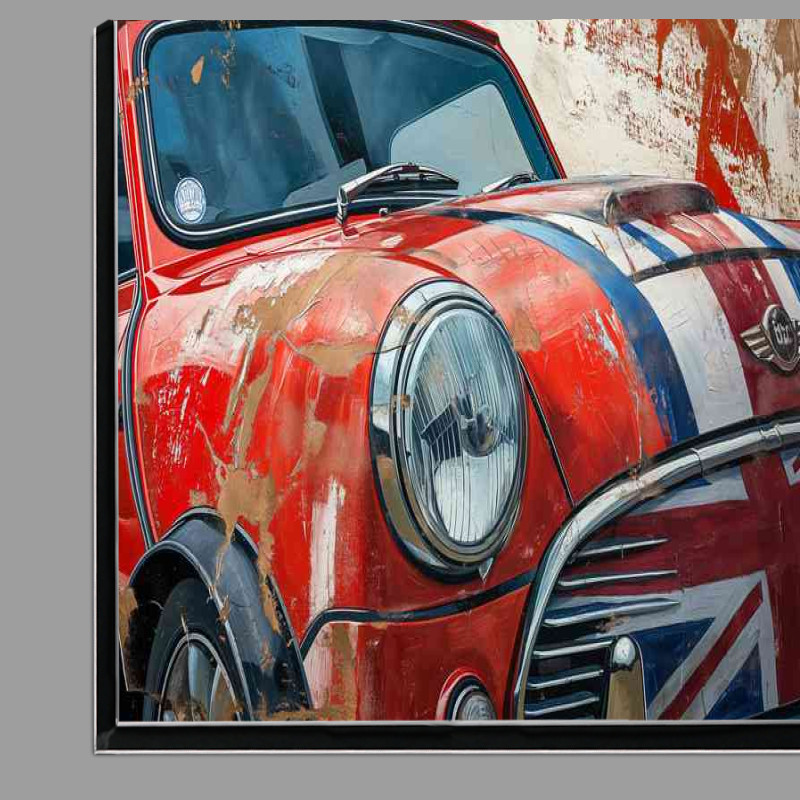 Buy Di-Bond : (British flag painting of a mini cooper)