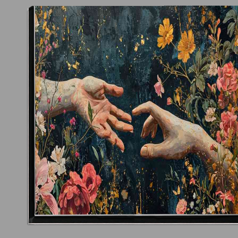 Buy Di-Bond : (Creation of life surrounded by flowers art)