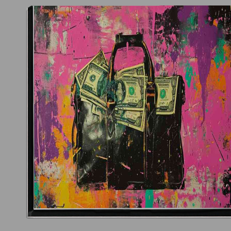 Buy Di-Bond : (Dollar bills in a bag street art)