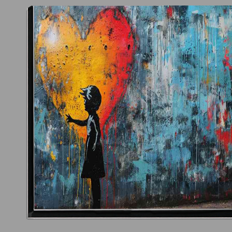 Buy Di-Bond : (Graffiti banksy style lost in the love heart)