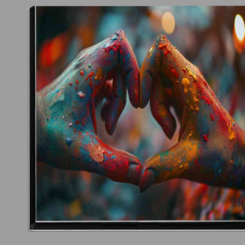 Buy Di-Bond : (Two people in a colorful heart hand)