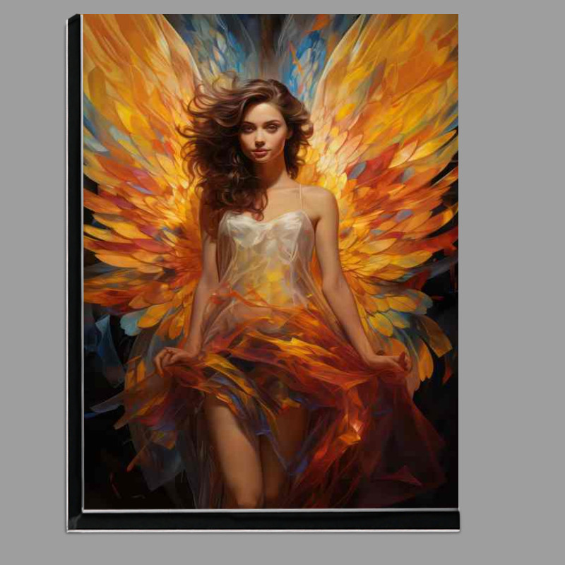 Buy Di-Bond : (Woman has the wings of an angel with amazing coloured wings)