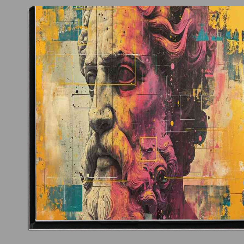 Buy Di-Bond : (a painting of a mans head street art)