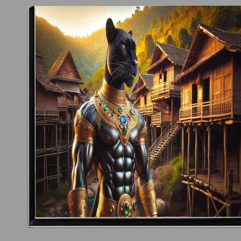 Buy Di-Bond : (Panther warrior stands majestically)