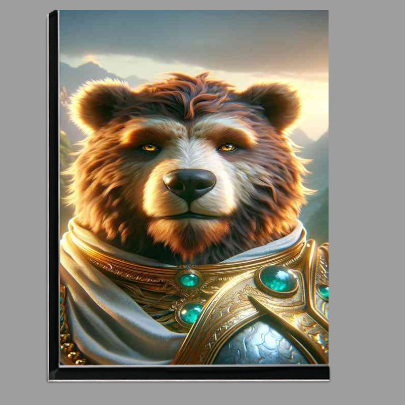 Buy Di-Bond : (Bear warriors face capturing the calm yet powerful gaze)