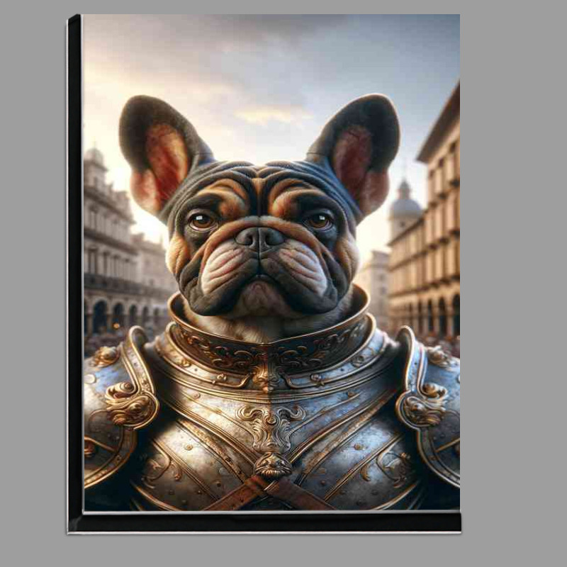 Buy Di-Bond : (French bulldog warrior in silver amour)