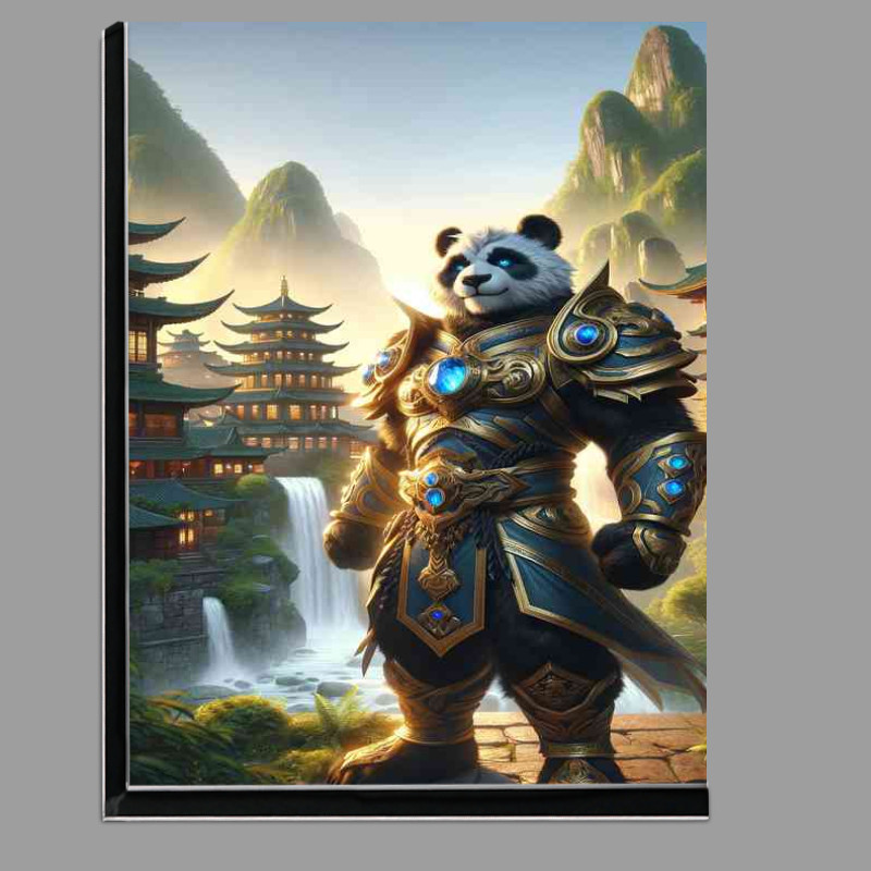 Buy Di-Bond : (Panda warrior heroically in an ancient village)
