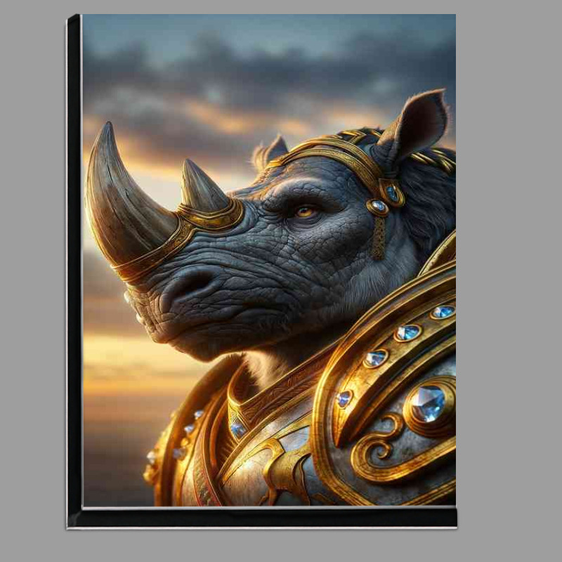 Buy Di-Bond : (Rhinoceros warrior capturing the strength in his gaze)