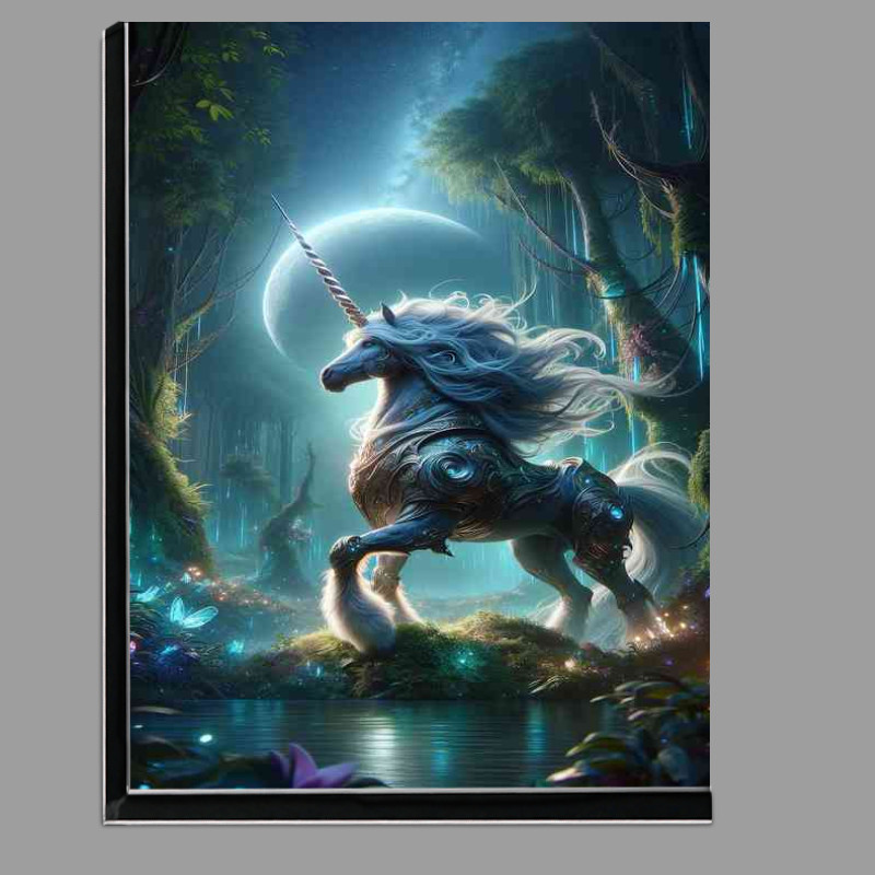 Buy Di-Bond : (Warrior animal The scene features a majestic unicorn with a shimmer)