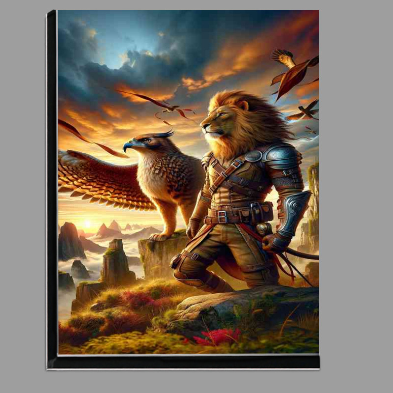 Buy Di-Bond : (Warrior animals in a fantastic stance for battle)