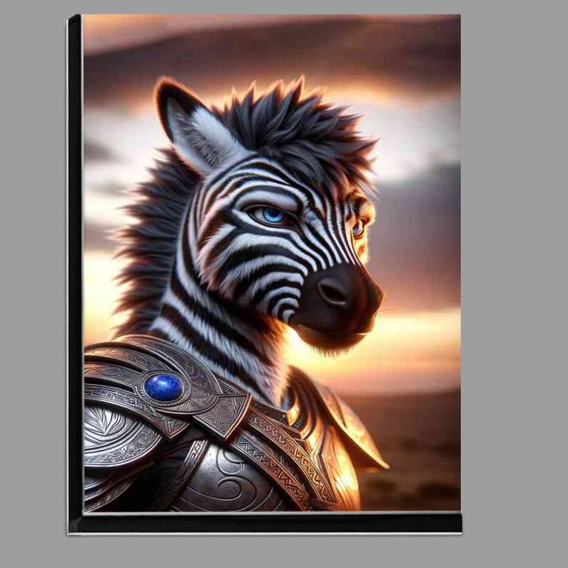 Buy Di-Bond : (Zebra warrior showcasing his black and white stripes)