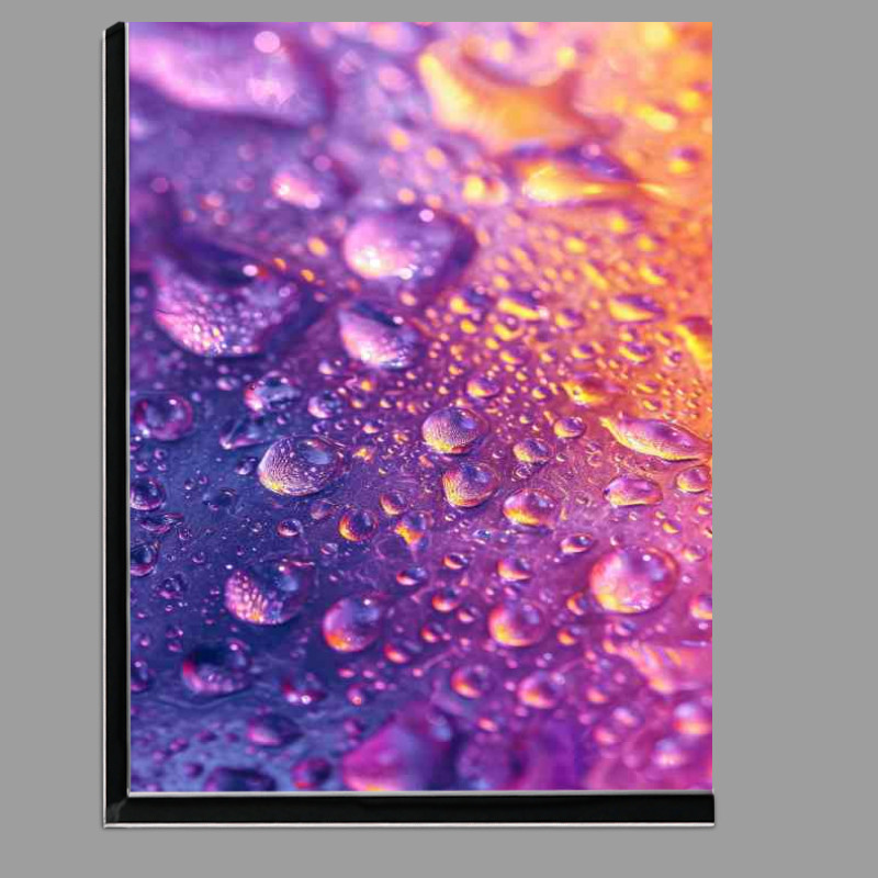 Buy Di-Bond : (Water drops on a colorful surface)