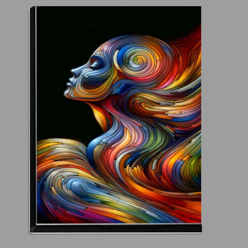 Buy Di-Bond : (Figure composed of abstract shapes and vivid colors)