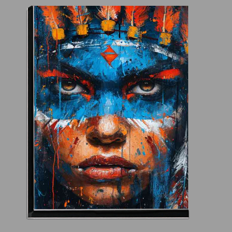 Buy Di-Bond : (Painting of a Indian face with blue paint)