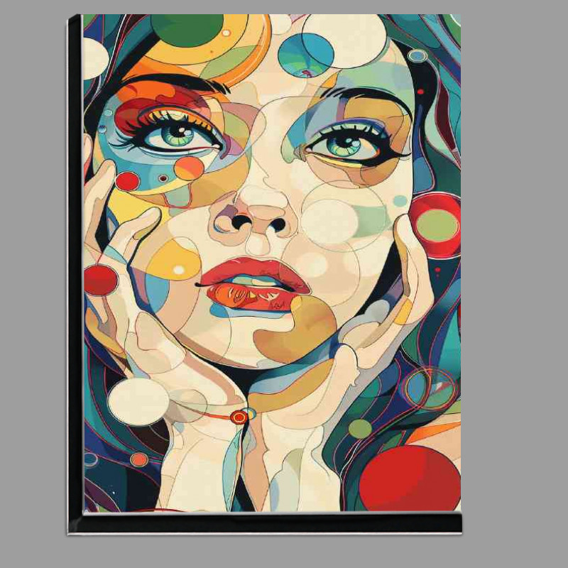 Buy Di-Bond : (Woman with colorful circles)