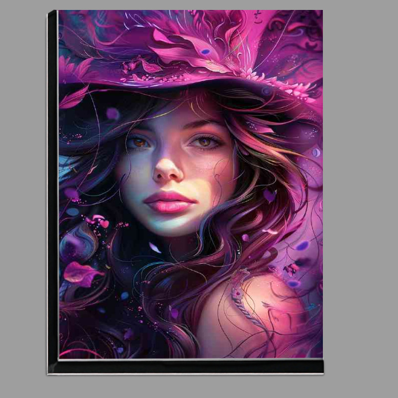 Buy Di-Bond : (Woman with flowing hair made of petals and hat)