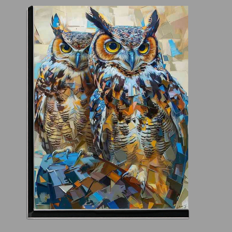 Buy Di-Bond : (A Painted style of long eared Owls)