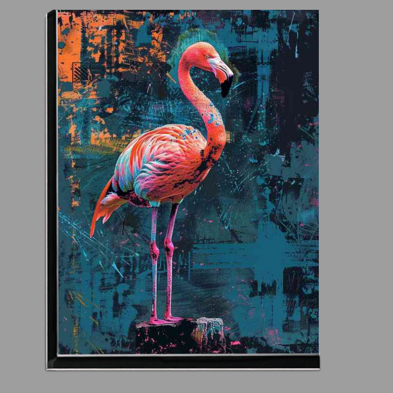 Buy Di-Bond : (Flamingo in a artistic style)