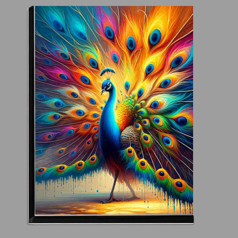 Buy Di-Bond : (Majestic peacock with its tail feathers unfurled)