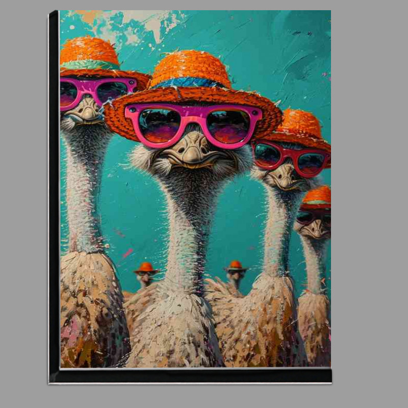 Buy Di-Bond : (Ostriches wearing sunglasses and hats)