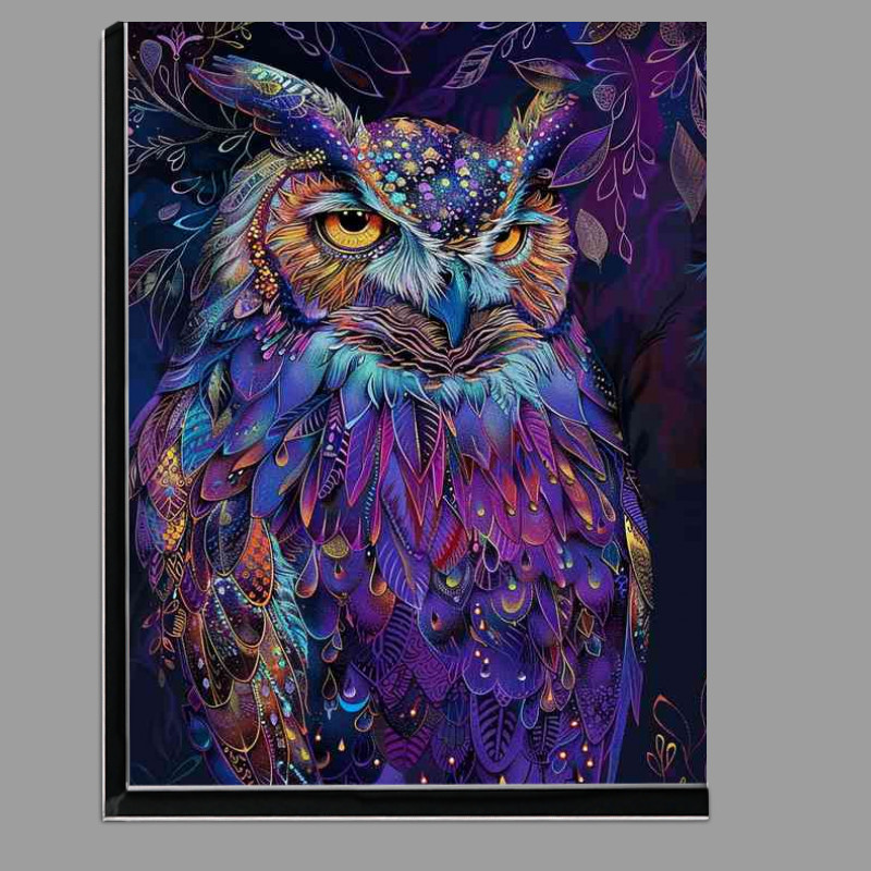 Buy Di-Bond : (Sleepy Owl with gold flecks)