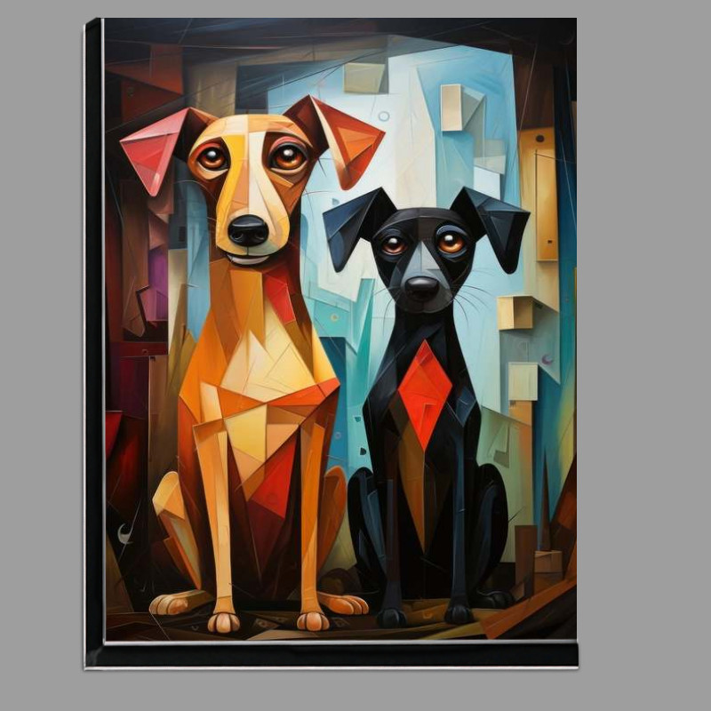 Buy Di-Bond : (A Pair of Dogs in abstract form)