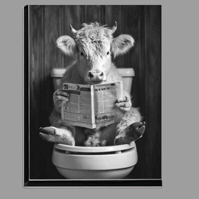 Buy Di-Bond : (A cow seated on a toilet reading a paper)