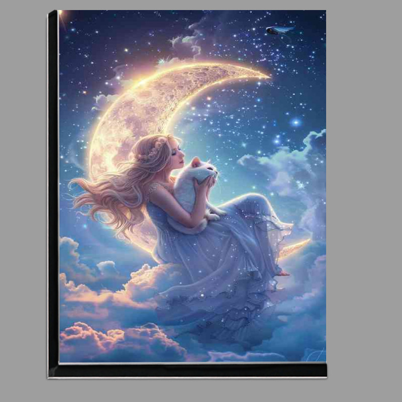 Buy Di-Bond : (A white woman sitting on the crescent)