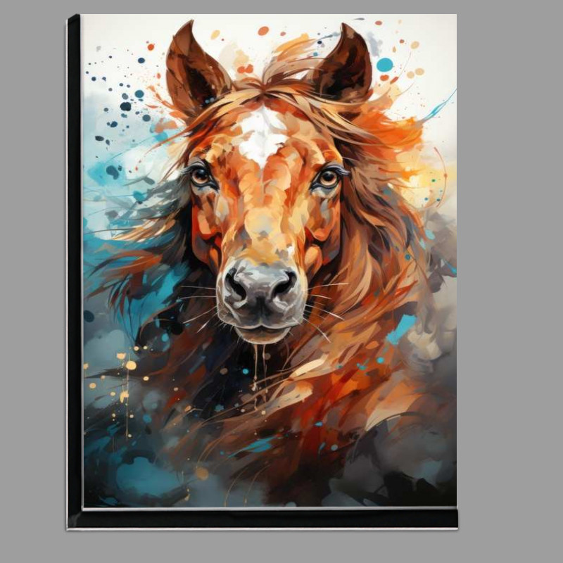 Buy Di-Bond : (Brown Horse head with watercolours)