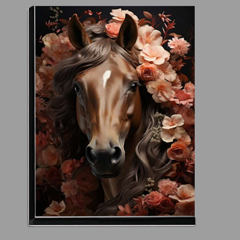 Buy Di-Bond : (Brown horse In flowers)