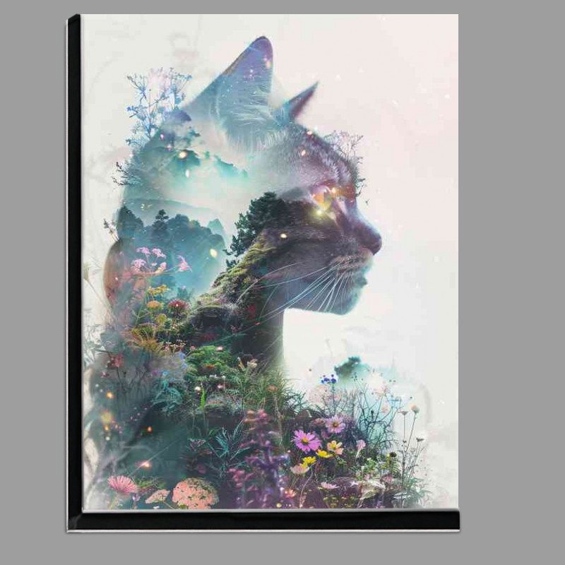 Buy Di-Bond : (Cat in the medow of flowers)