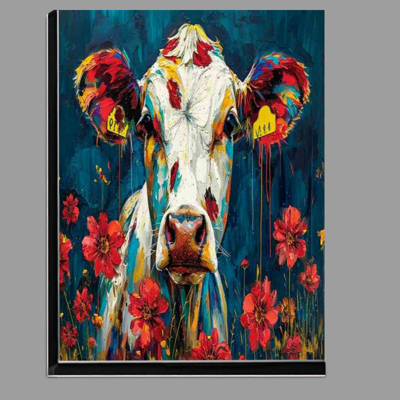 Buy Di-Bond : (Claire the cow in a painted field)