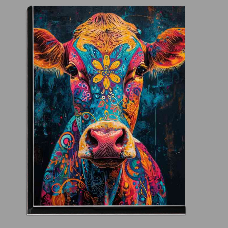 Buy Di-Bond : (Cow with colorful art on his face)