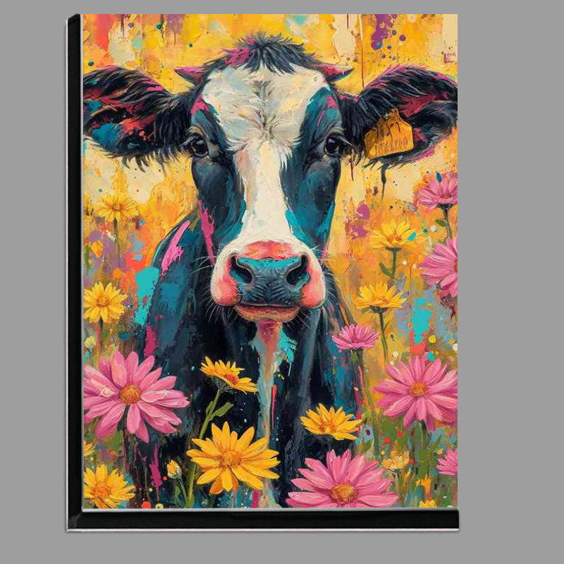 Buy Di-Bond : (Daisy the cow in a field of flowers)